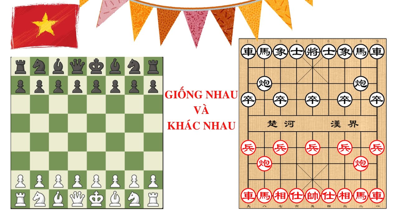 So sánh cờ vua và cờ tướng giống nhau khác nhau