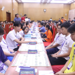 Các VĐV tham gia giải cờ tướng trẻ quốc gia