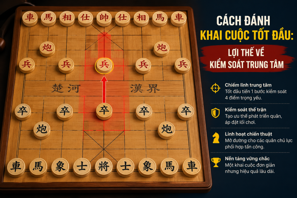 Cách Đánh Khai Cuộc Tốt Đầu: Lợi Thế Về Kiểm Soát Trung Tâm