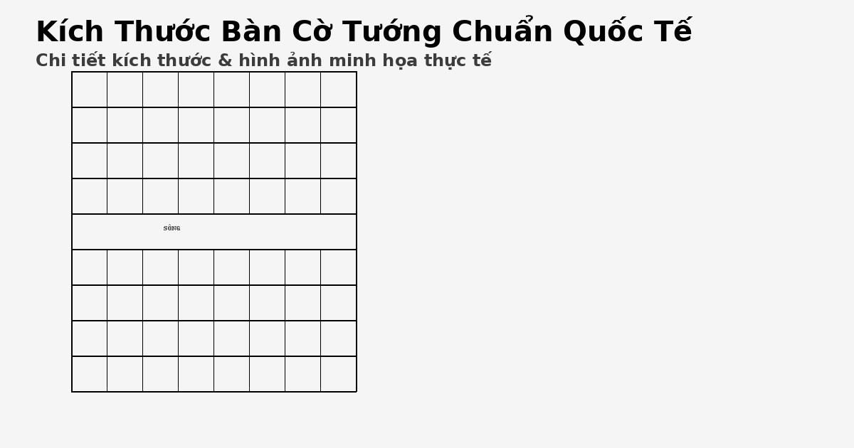 Kích thước bàn cờ tướng