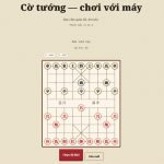 Màn hình chơi cờ tướng với máy