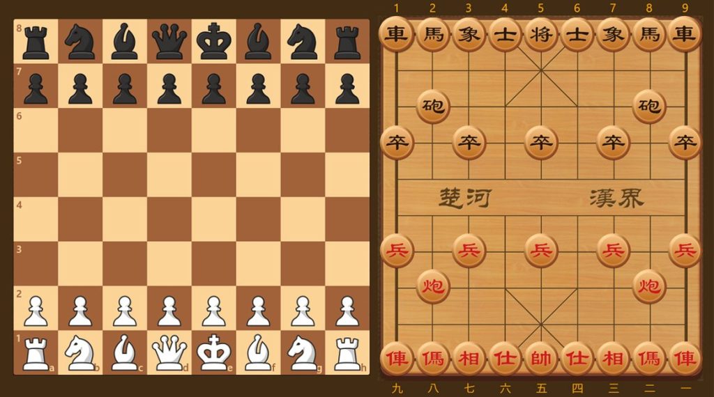 So sánh cờ tướng và cờ vua