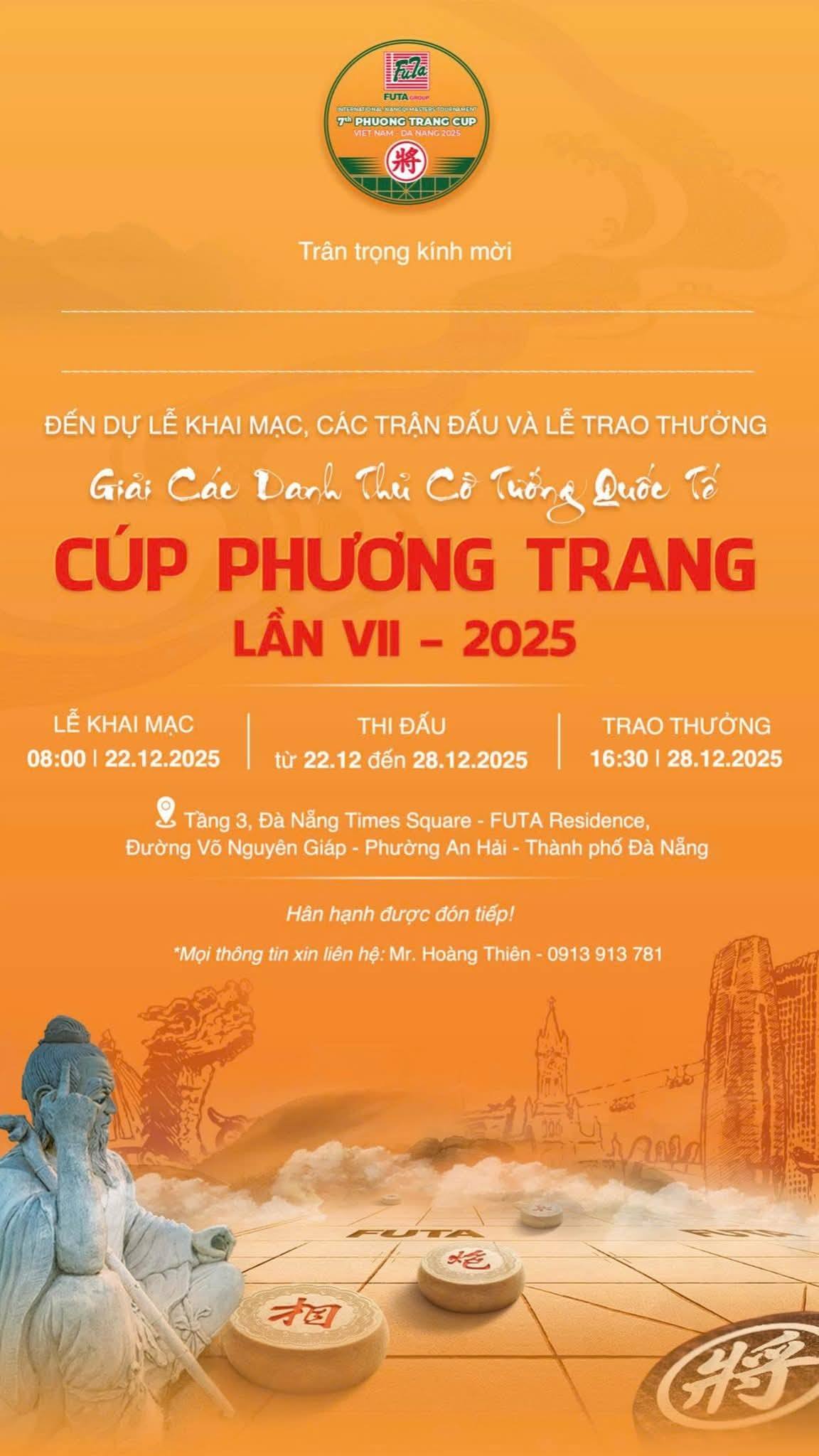 Giải Cờ Tướng Quốc Tế – Cúp Phương Trang lần VII – 2025