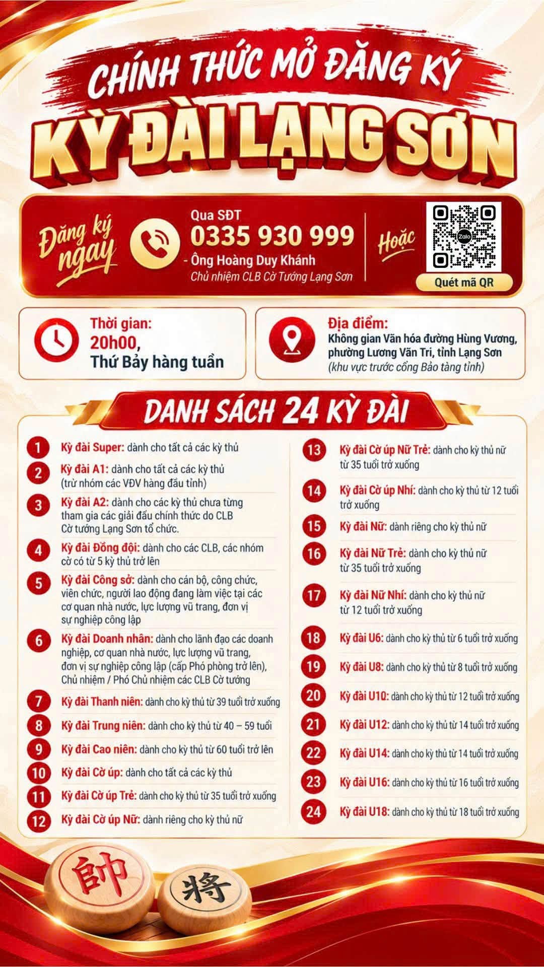 Kỳ đài Lạng Sơn - Thể lệ